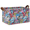 YNNALE Abstract Grunge Graffiti Monster Baby Storage Basket with Labels&Handles Rectangular Waterproof Nursery Storage Bins Coll