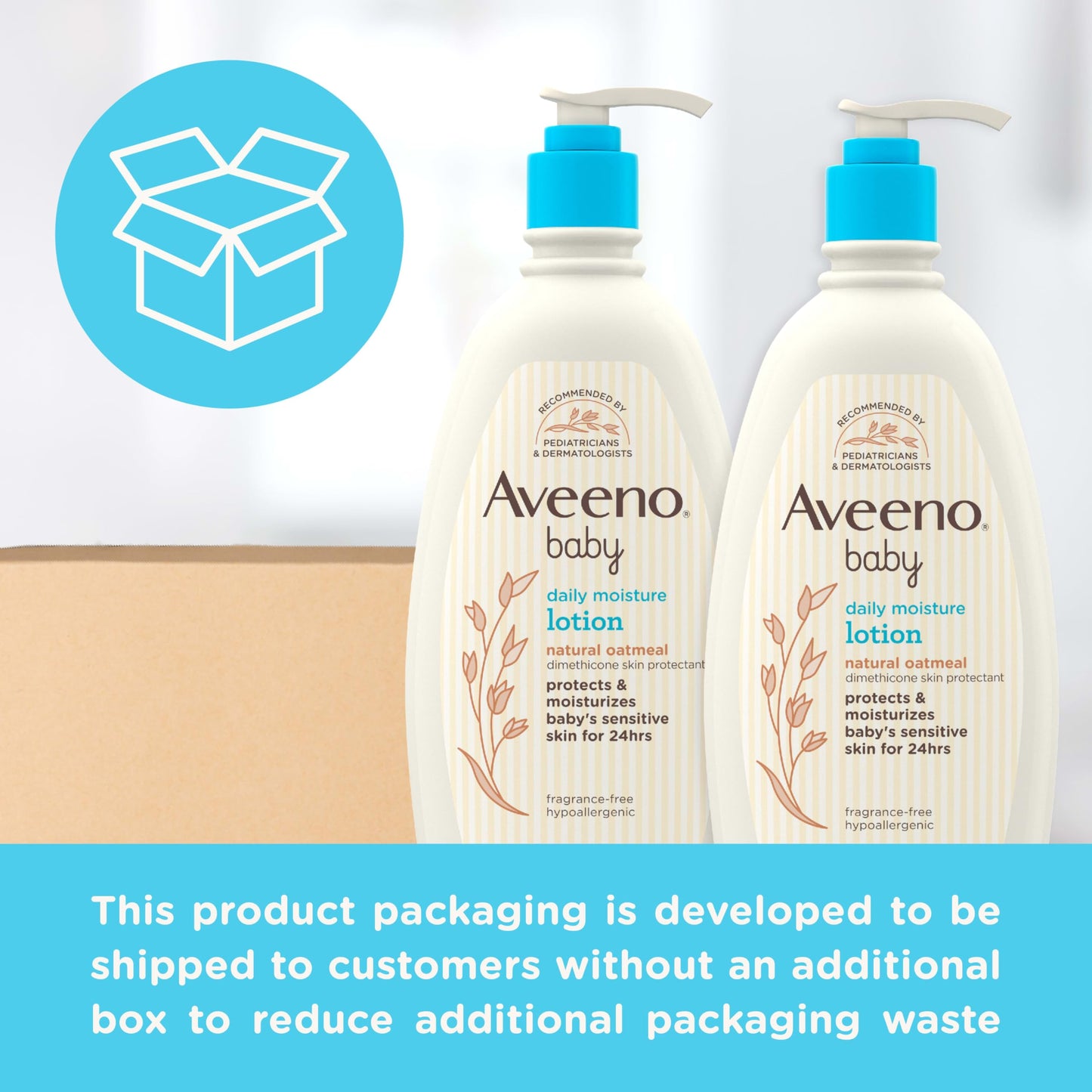 Aveeno Baby Daily Moisture Body Lotion For Sensitive Skin, Hypoallergenic Moisturizing Baby Lotion With Nourishing Oat To Deeply