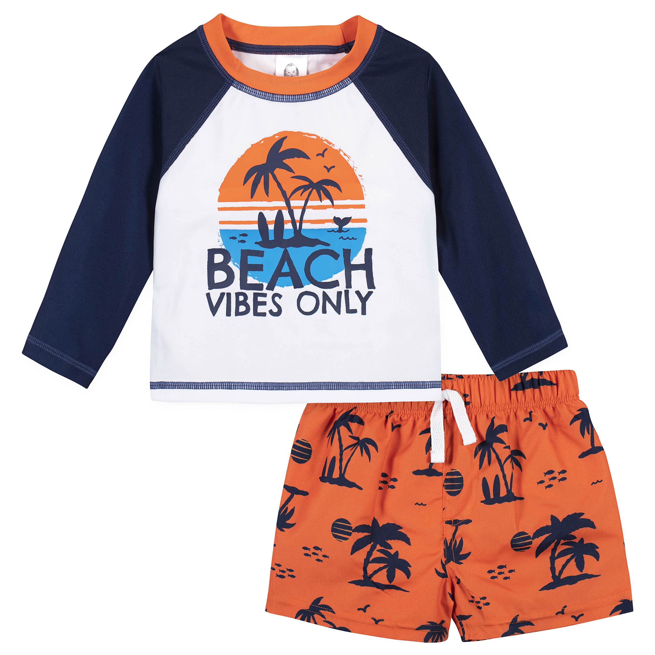 Gerber Baby Boy'S Toddler Long Sleeved Rashguard Swim Bathing Suit Set – Cutebab WBBAPB09QXX2N8L