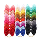 Cinaci 30 Pack Super Stretchy Nylon Hair Bands With Solid Bow Hair Bands Accessories For Baby Girls Infants Toddlers Kids Teens