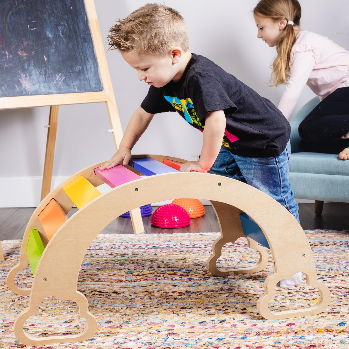 Waldorf Rocker Board For Toddlers - Safe Non Toxic Climbing And Rocking Board