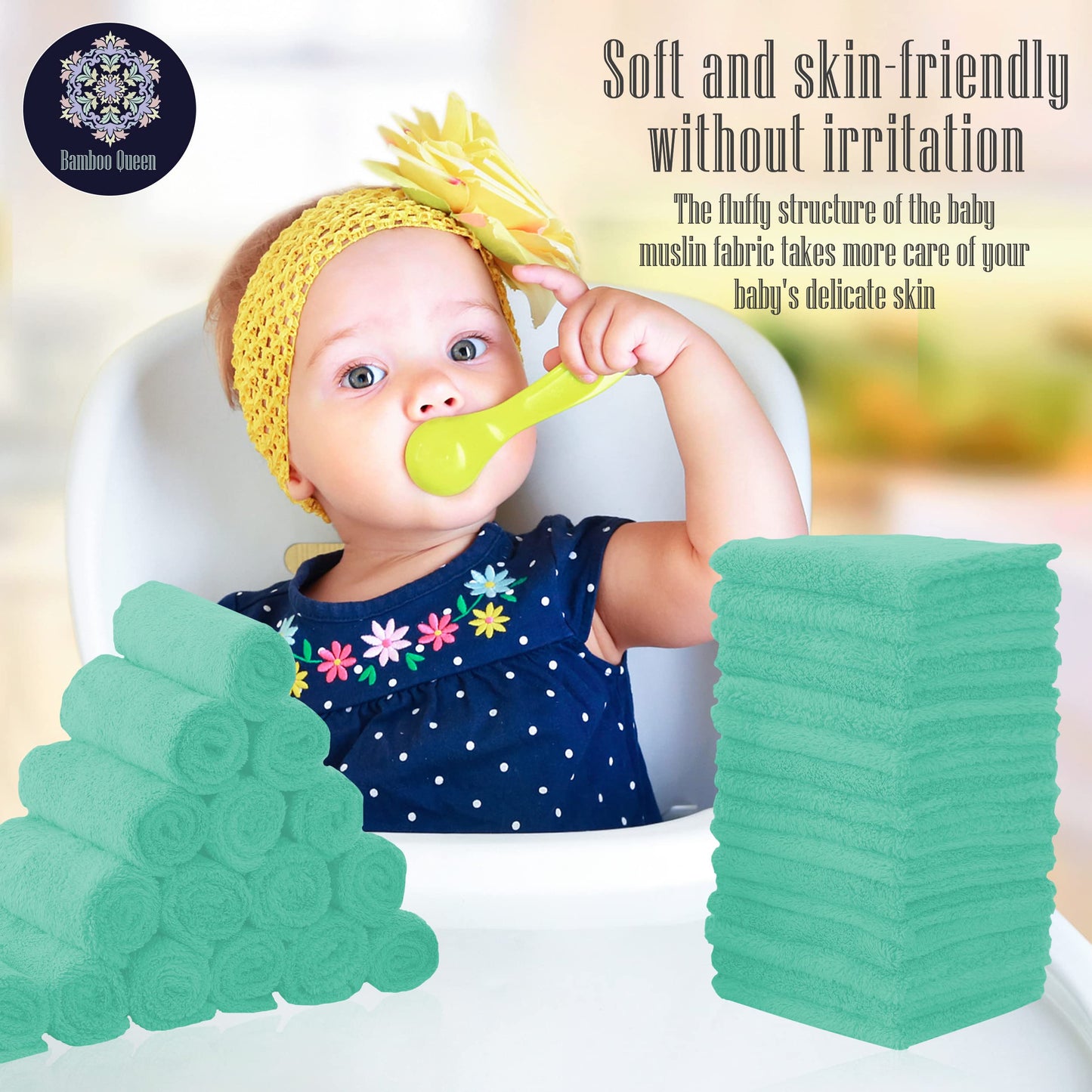 32 Pack Baby Washcloths - 10X10 Inch, Coral Fleece - Extra Absorbent And Soft Wash Clothes For Newborns, Infants And Toddlers -