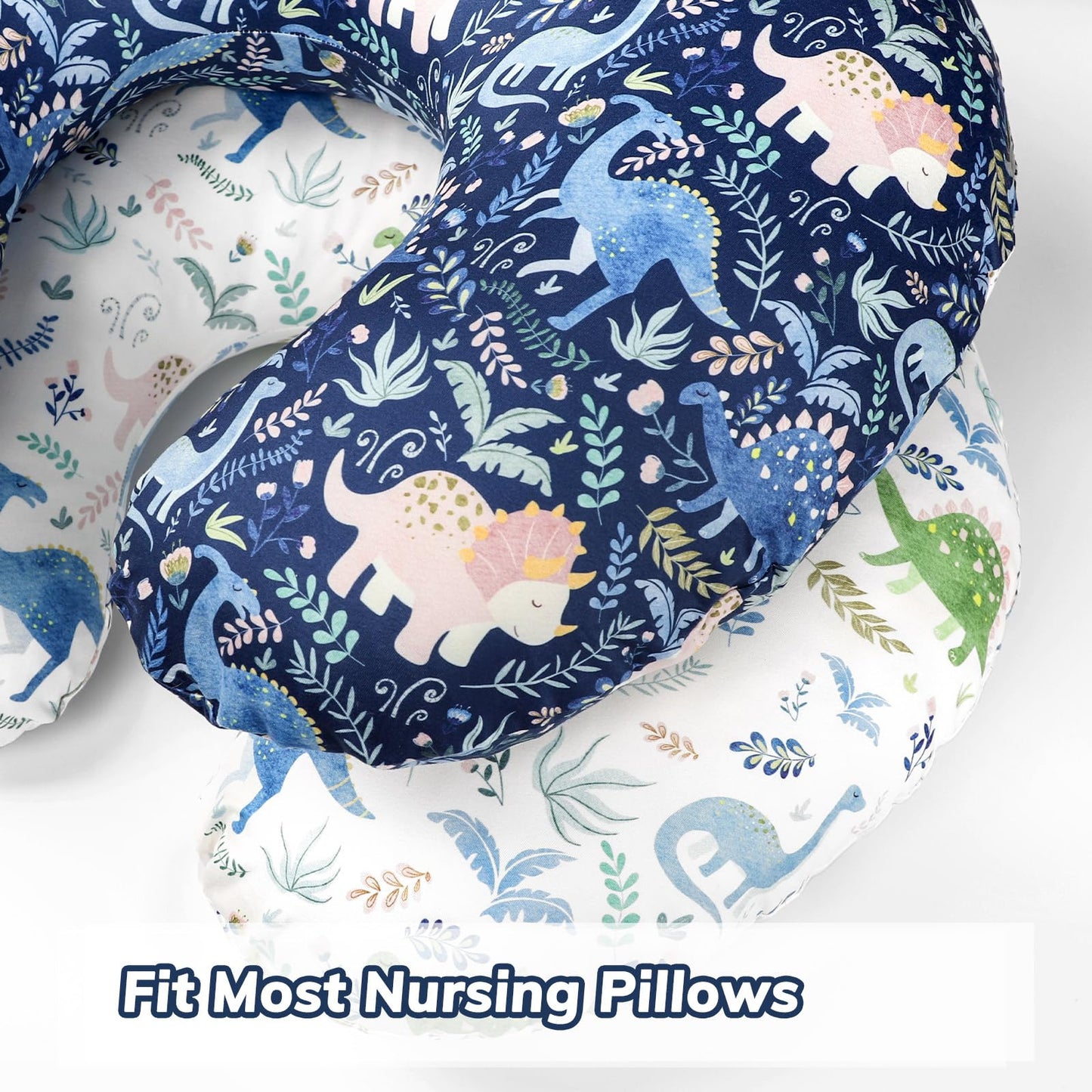Pea Pod Nursing Pillow Cover 2 Pack Soft & Adorable Slipcovers For Breastfeeding Pillows, Comfortable Stretchy Feeding Pillow Co