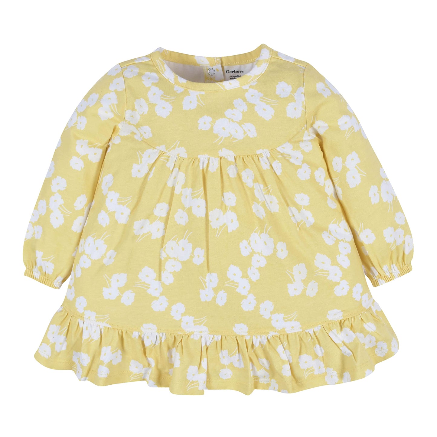 Gerber Baby Girls Toddler 2-Piece Long Sleeve Dress & Leggings Set, Golden Flowers, 4T Us