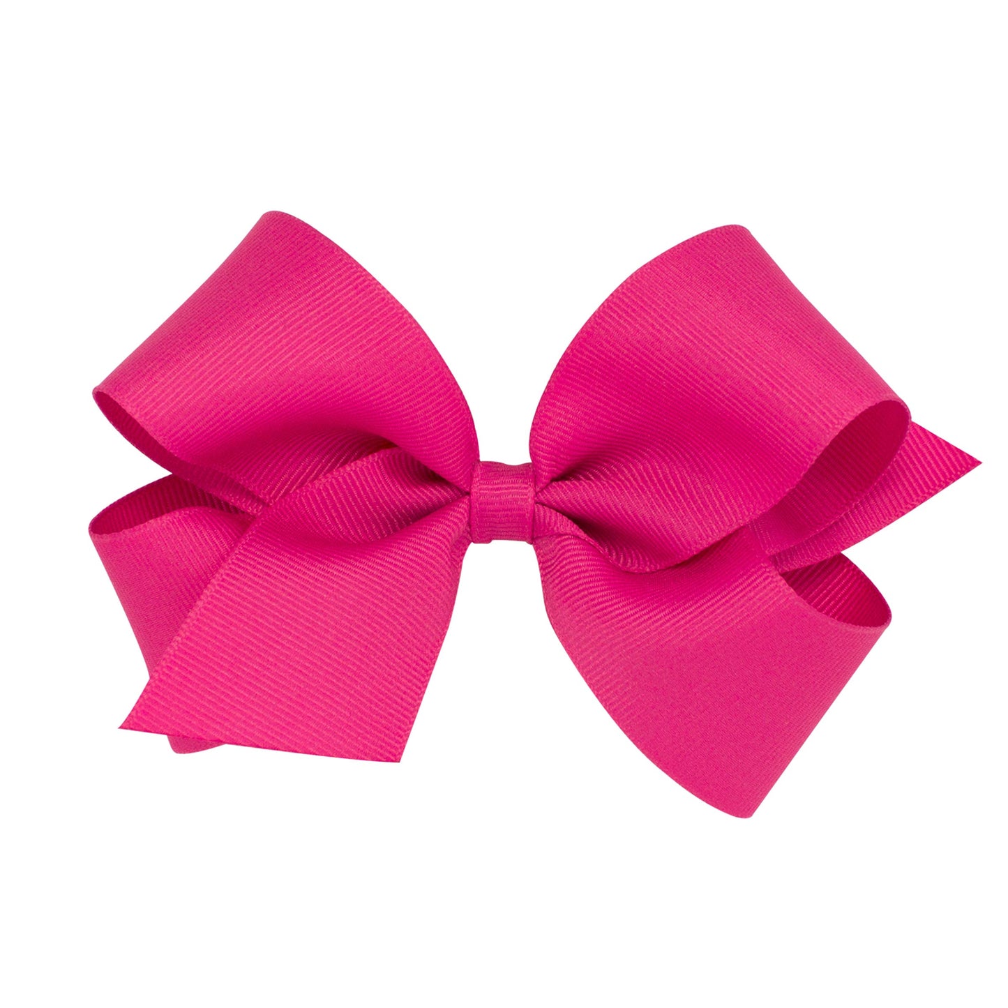 Wee Ones Baby Girls ' Medium Grosgrain Hair Bow On A Weestay Clip W/Plain Wrap - Shocking Pink,One Size