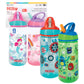 Nuby 2 Pack Iridescent Flip-it Kids On-The-Go Printed Water Bottle with Bite Proof Hard Straw - 18oz / 540 ml, 18+ Months, 2 pk 