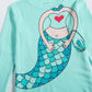 Popshion Little Girls Mermaid Pajamas Set Children Christmas Pjs 100% Cotton Sleepwear Size 2 To 7 Years(Mermaid-30 8T)