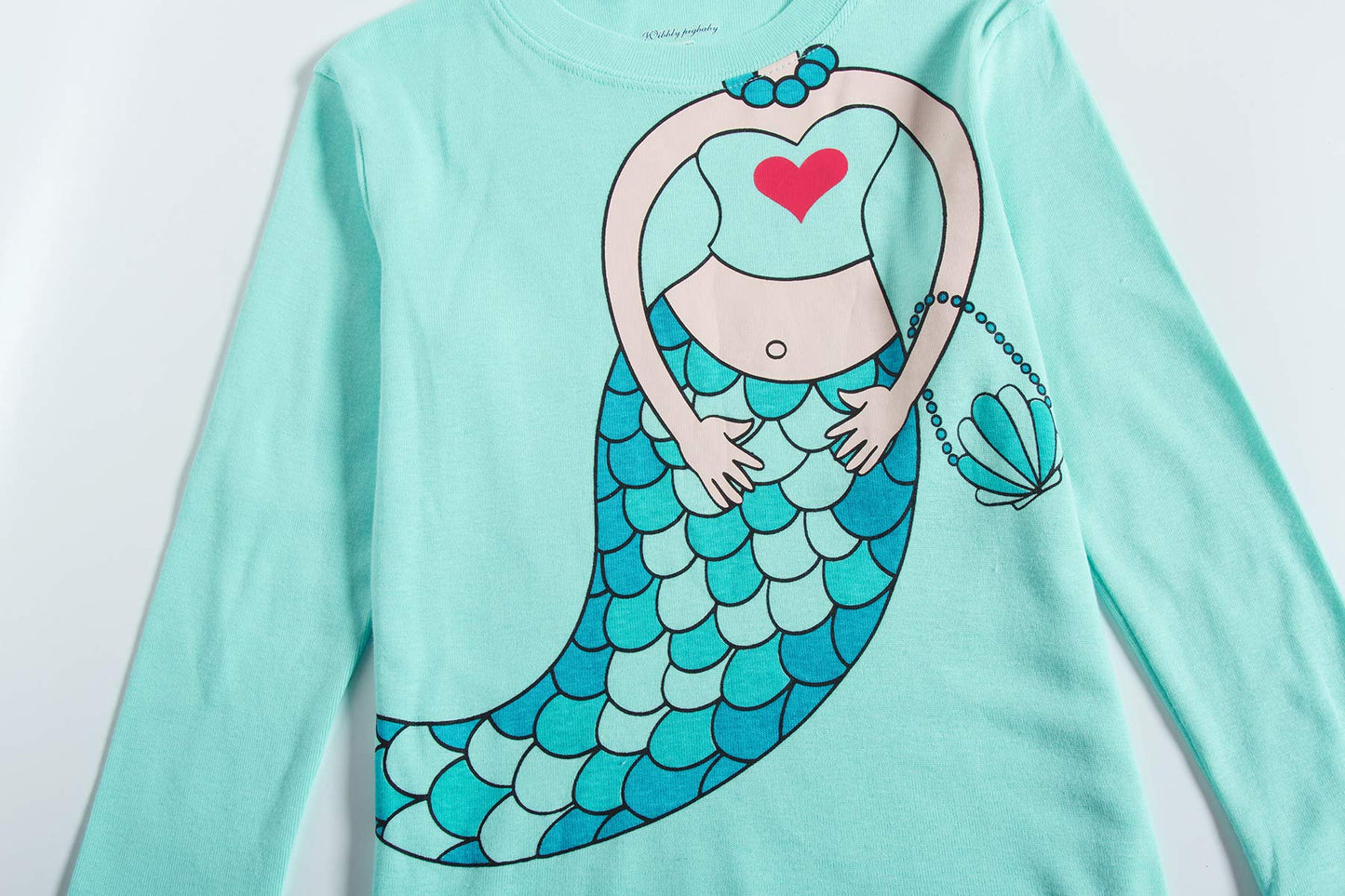 Popshion Little Girls Mermaid Pajamas Set Children Christmas Pjs 100% Cotton Sleepwear Size 2 To 7 Years(Mermaid-30 8T)