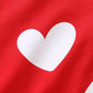 Mrocioa Love Heart Prints Shirt Toddler Girls Sweatshirt Kids Valentine'S Day Heart Shirt Long Sleeve Vday Red Tops For 5T