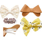California Tot Non-Slip Fully Lined Alligator Clip Hair Accessories For Fine Hair, Little Girls, Toddlers (Kimono Clip Set Of 4)