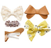 California Tot Non-Slip Fully Lined Alligator Clip Hair Accessories For Fine Hair, Little Girls, Toddlers (Kimono Clip Set Of 4)