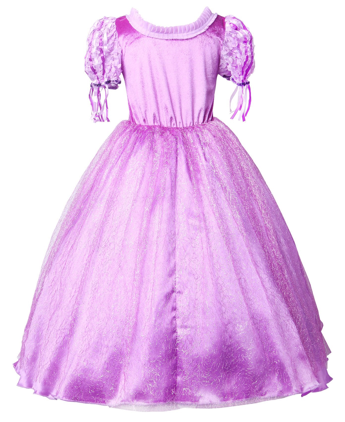 Jerrisapparel Girls Halloween Princess Costume Christmas Birthday Party Dress (9-10, Purple With Accessories)