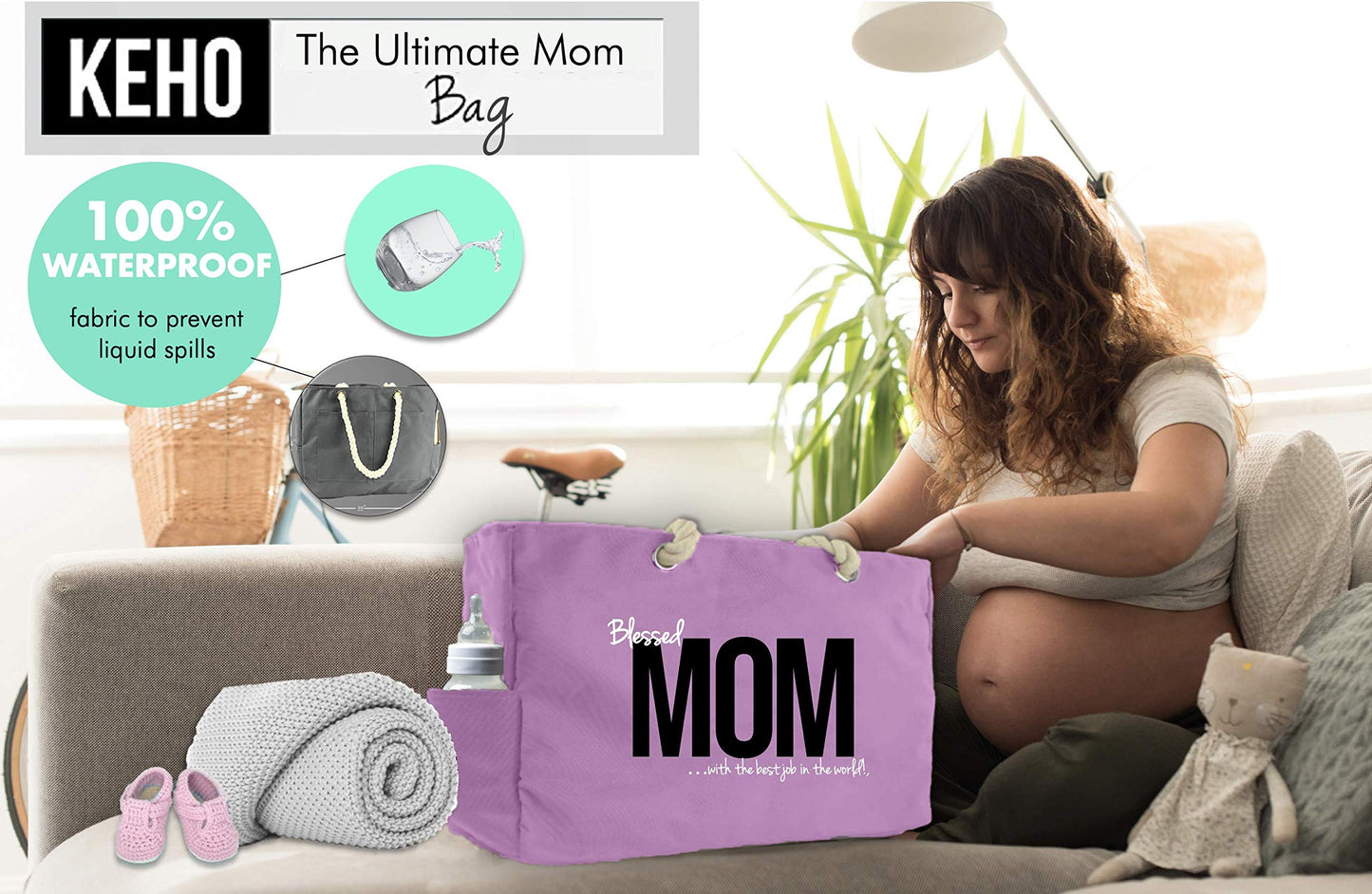 Keho Xxl Ultimate'Mom' Hospital Bag/Overnight Pregnancy Bag - (Pink)