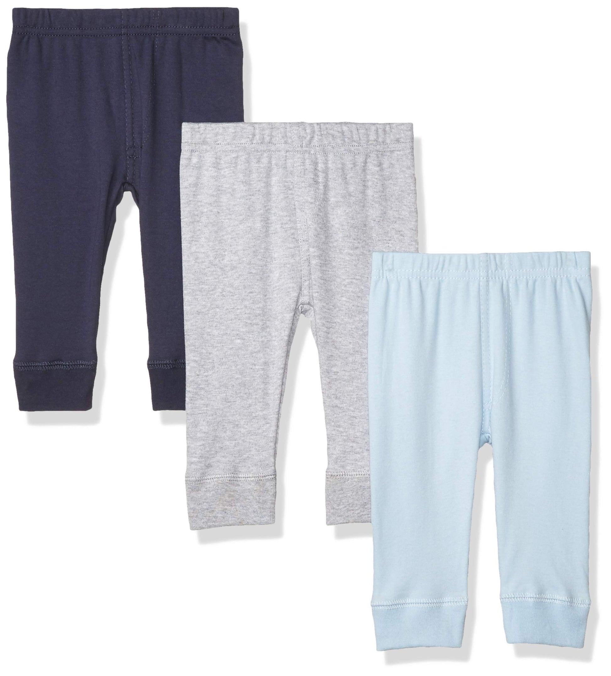 Luvable Friends Baby Boys Cotton Pants, Blue Gray, 3T Us