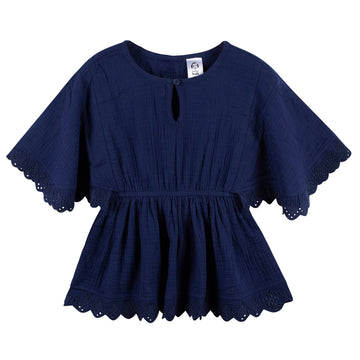 Gerber Baby Girl'S Standard Toddler Kaftan Swim Cover Up, Navy, 0-3 Months