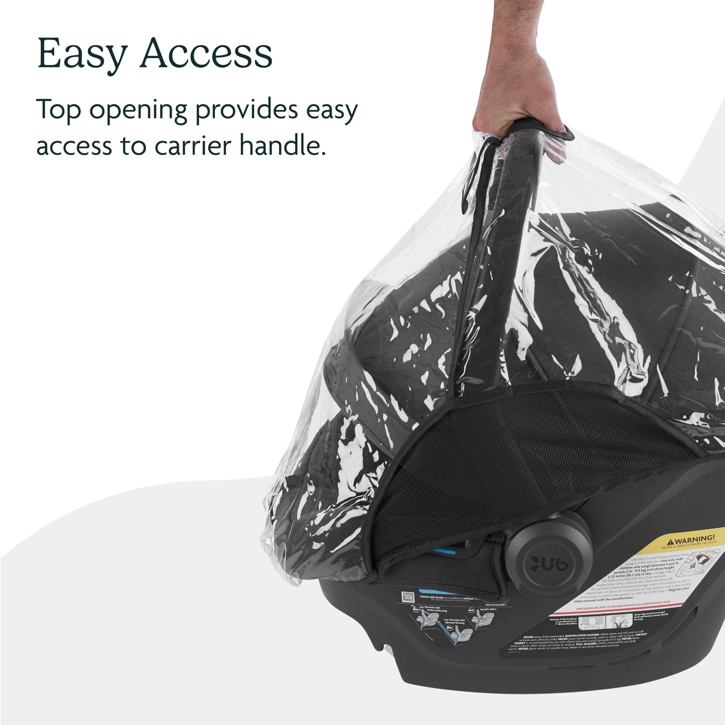 UPPAbaby Rain Shield for Mesa and Aria Infant Car Seat Carriers - Waterproof and Windproof Coverage - Ventilated Design - Quick