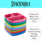 Ecr4Kids My First Meal Pal Divided Plates, Kids Plastic Tableware, Stackable And Dishwasher Safe, Stackable Dinner Plates For Ba