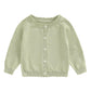 Infant Baby Girl Cardigan Sweater Long Sleeve Button Up Knit Sweatshirt Jacket Toddler Baby Girl Fall Outfits (Green, 4-5 Years)