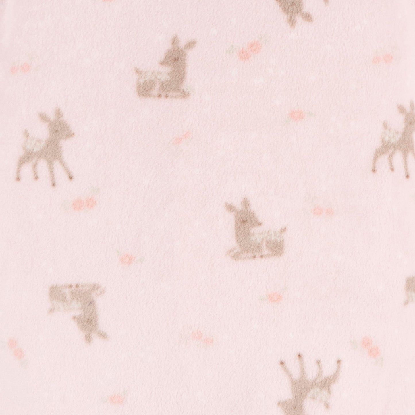 Gerber Baby Girls Flame Resistant Fleece Footed Pajamas 2-Pack, Pink Brown Deer