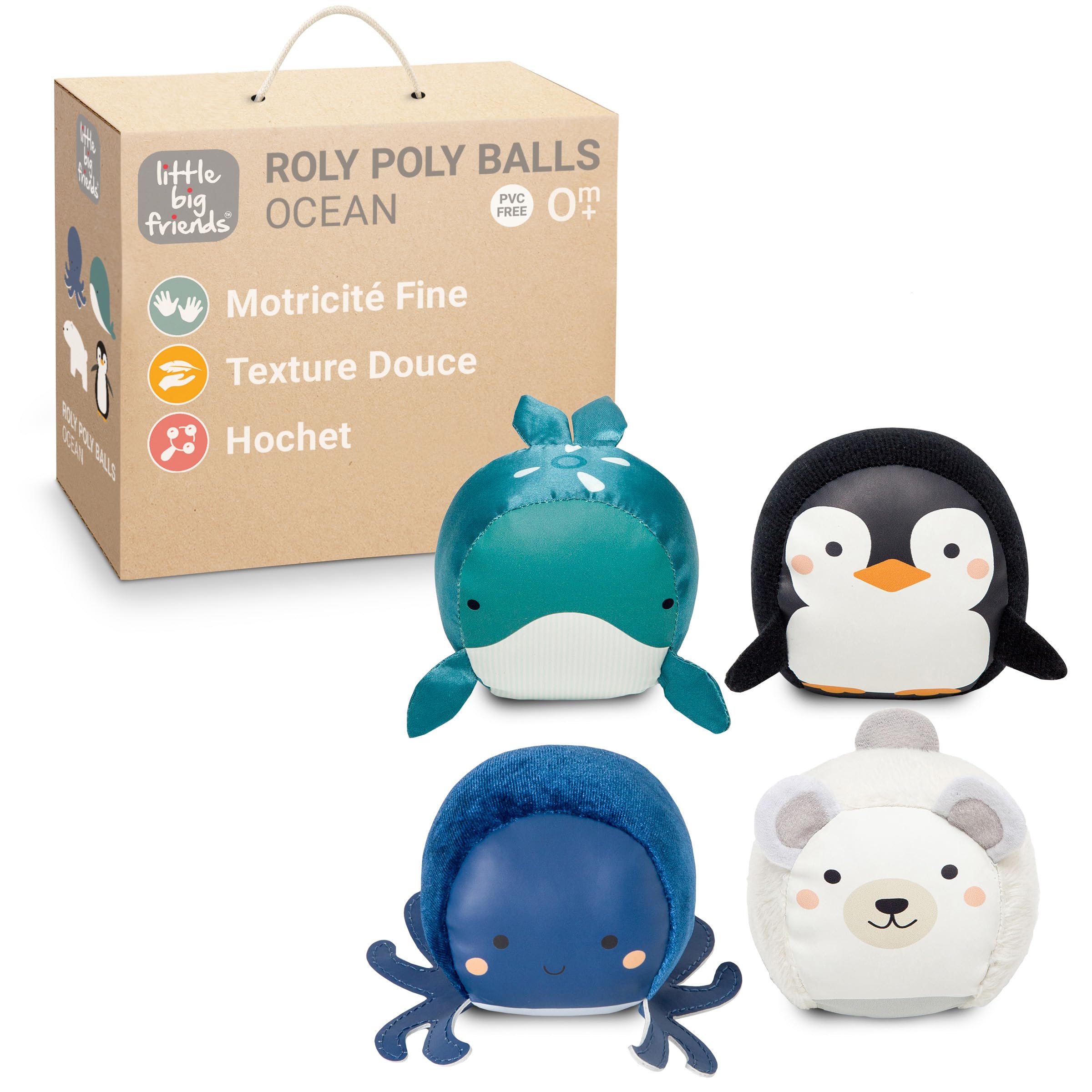 Little Big Friends Roly Poly Balls - Sensory Ball Toys for Babies & To ...