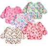 Pandaear 5 Pack Baby Long Sleeve Bibs| Waterproof Full Sleeve Bib For Baby Infant Toddler 6-36 Months