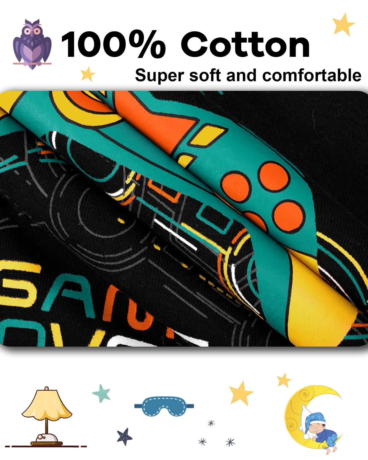 Daughter Queen Boys Pajamas 18-24 Months Summer Pjs Gamer Pj Sets Baby Toddler 100% Cotton Short Sleeve Jammies Game Sleepwear G