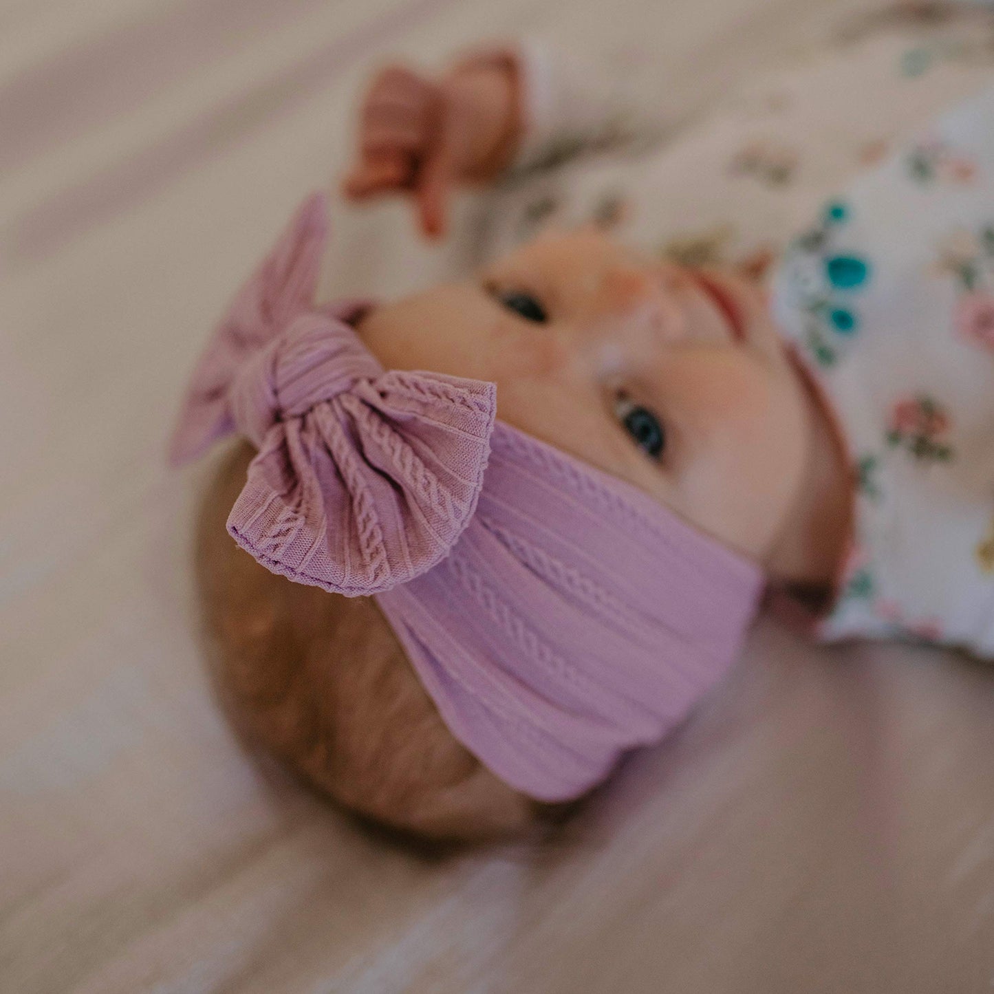 Parker Baby Girl Headbands - 5 Pack Of Cable Knit Nylon Bows For Girls -'Grace Set'