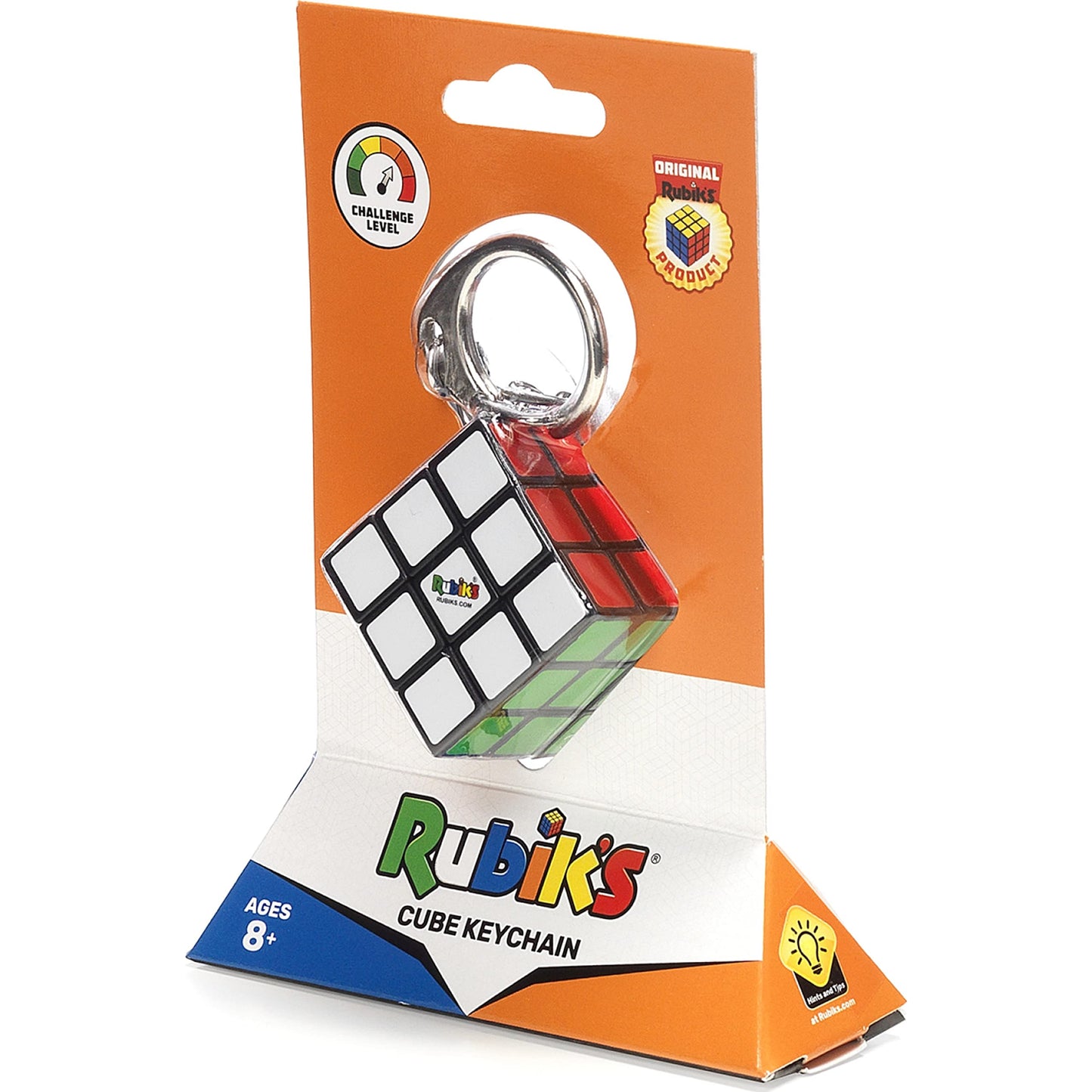 RUBIKS Cube 3 x 3 Key Ring - Colourful Puzzle Game Rubiks - Mini Puzzle 3x3 Orginial Colour Matching - Classic Cube Problem So