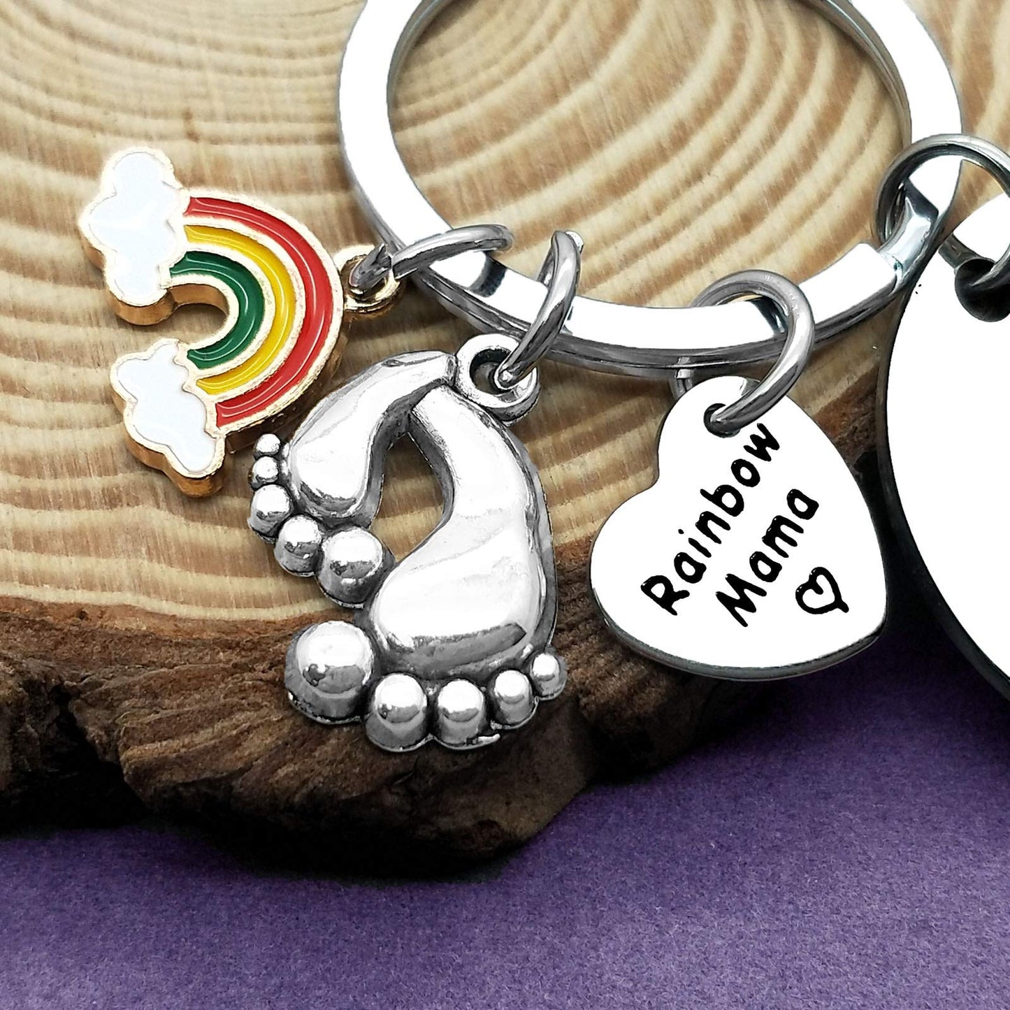 New Mom Jewelry Gifts Mom To Be Gift Keychain Inspirational Jewelry Rainbow Jewelry Pregnancy Announcement Baby Announcement Gif