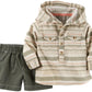 Carter'S Baby Boys' 2 Pc Sets 127G137, Khaki, 9 Months