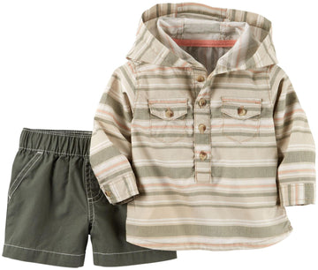 Carter'S Baby Boys' 2 Pc Sets 127G137, Khaki, 9 Months