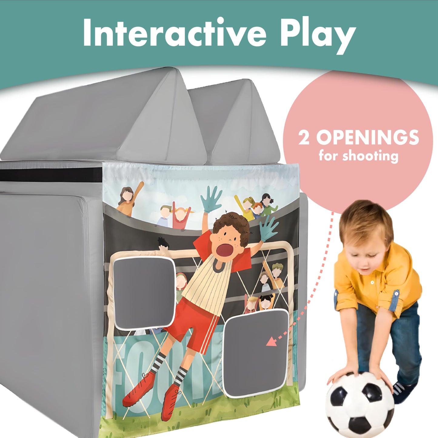 Play Panel For Kids Play Couch Childrens Foam Sofa Modular Play Panel For Toddler (Sofa Not Included) (Soccer Play)