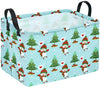 KUNRO Christmas Gift Storage Basket Rectangle Toy Bin storage organizer for Nursery Hamper Home,Kids Bedroom Laundry Hamper Baby