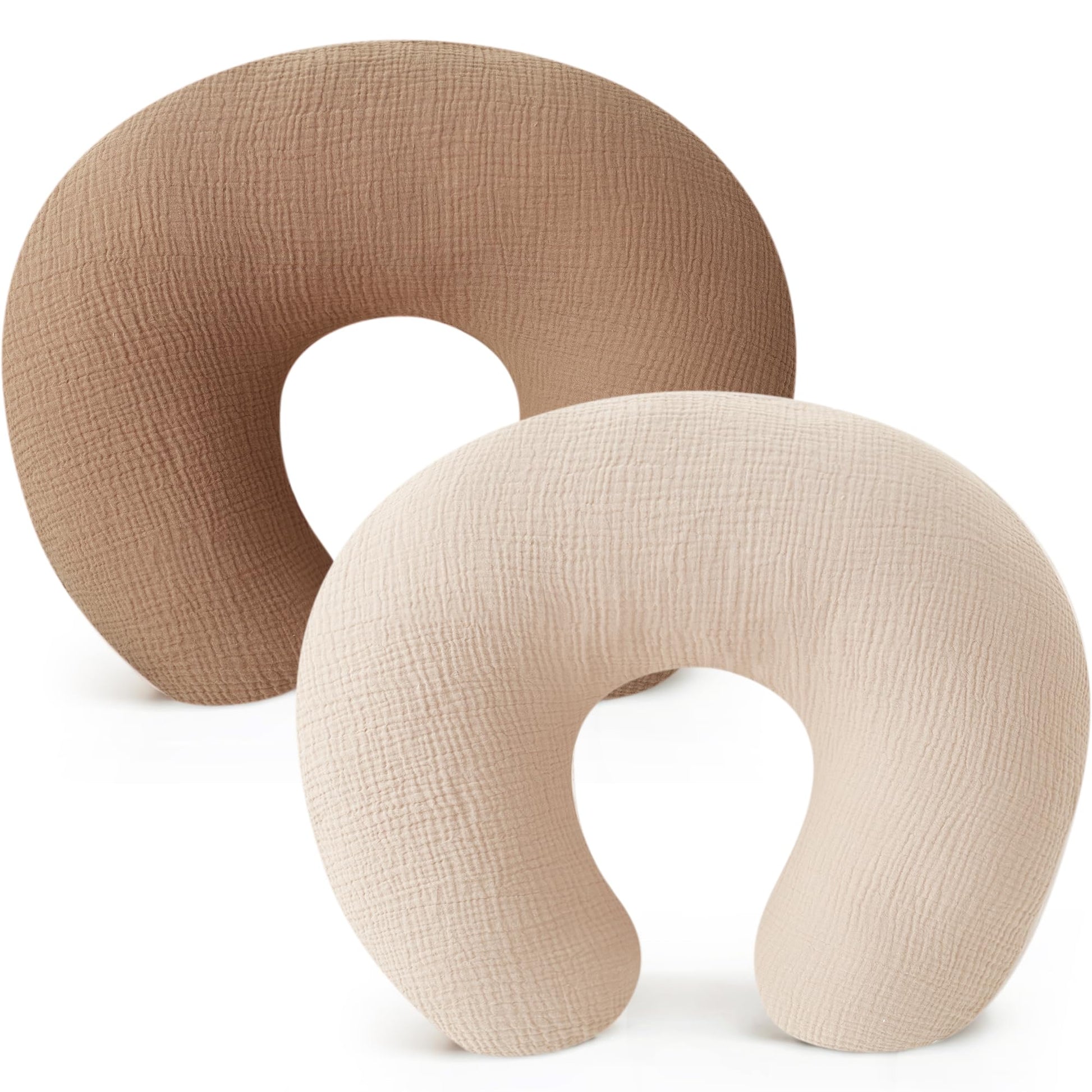 Konssy 2 Pack Muslin Nursing Pillow Covers, Soft And Adorable Nursing Cover For Breastfeeding Pillows, Pillow Slipcover For Baby