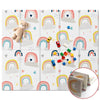 Noonkty 71x59 Foldable Foam Baby Play Mat for Floor, Babies Activity Tummy Time Playmat, Kids Non Toxic Foam Thick Play Mat for 