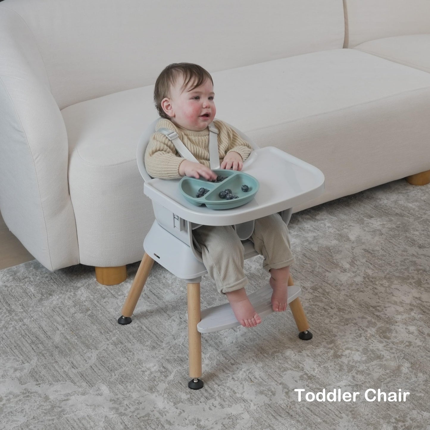 Albert Baby 3-In-1 Convertible Wooden High Chair For Babies And Toddlers, Dining Booster Seat, Toddler Chair, Easy To Clean Infa