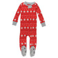 Honestbaby Baby Organic Cotton Snug-Fit Footed Pajamas, Fair Isle Holiday, 18 Months