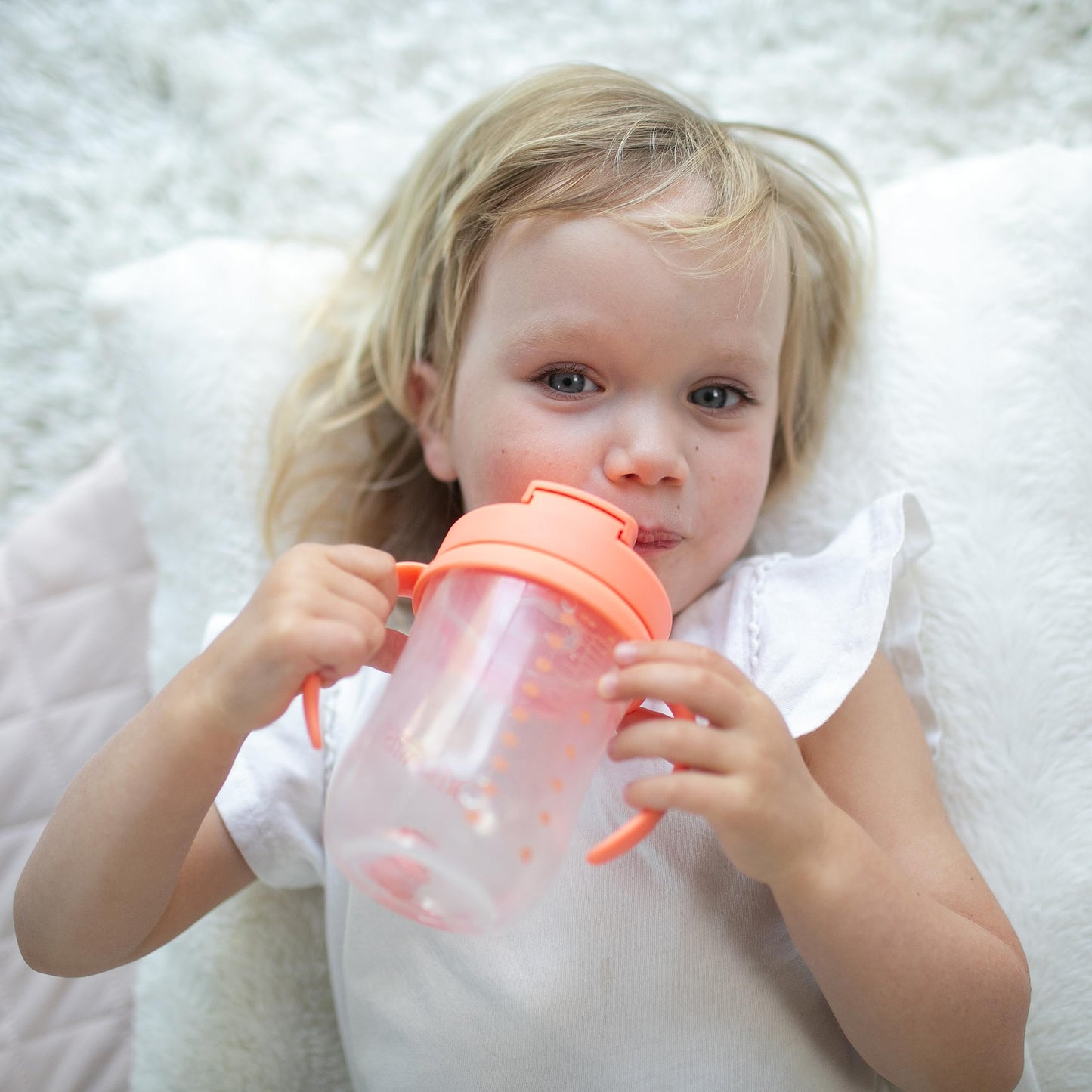 Dr. Browns Milestones Babys First Straw Cup, Training Cup with Weighted Straw, 9oz/270mL, Coral, BPA Free, 6m+