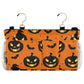 Burbuja Pumpkins with Glowing Faces Bedside Caddy Hanging Storage Organizer with 2 Straps and Hooks for Home College Dorm Bunk B
