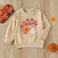 Mozikqin Toddler Baby Halloween Outfit Girl Boy Pumpkin Letter Sweatshirt Pullover Sweater Long Sleeve Tops Fall Clothes (Tis Th