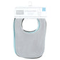 Hudson Baby Unisex Baby Drooler Bib With Waterproof Lining, Gray Orange, One Size