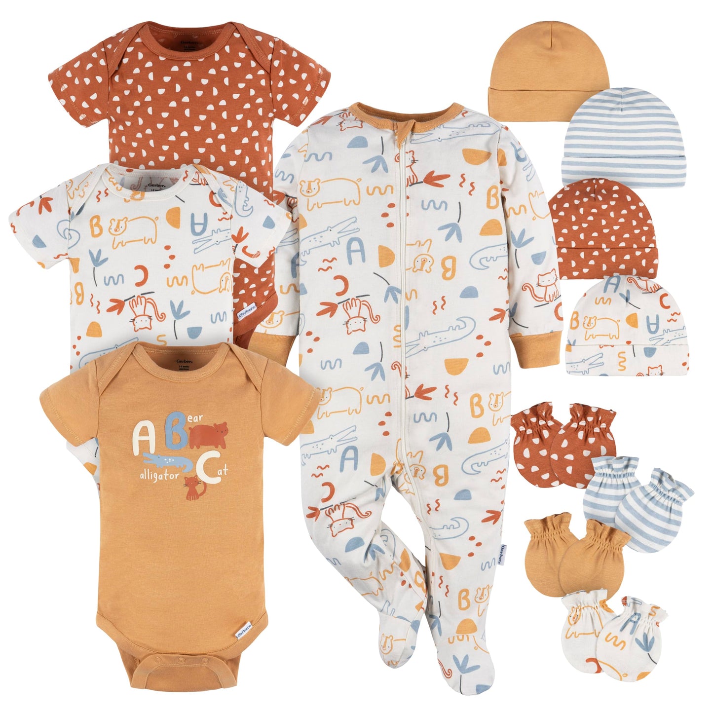 Gerber Baby Boys And Girls 12 Piece Layette Gift Set, Abc, 3-6 Months