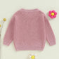Amnnchya Toddler Infant Baby Girl Knit Sweater Big Sister Little Sister Matching Outfits Long Sleeve Pullover Sweatshirt (Rose P