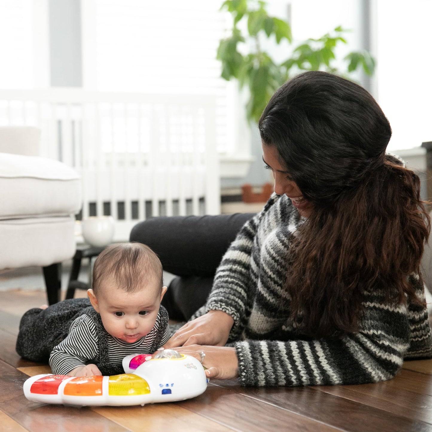 Baby Einstein Glow & Discover Light Bar Musical Toy, Activity Station, Sitting Up and Tummy Time Toy, Color and Animal Learning