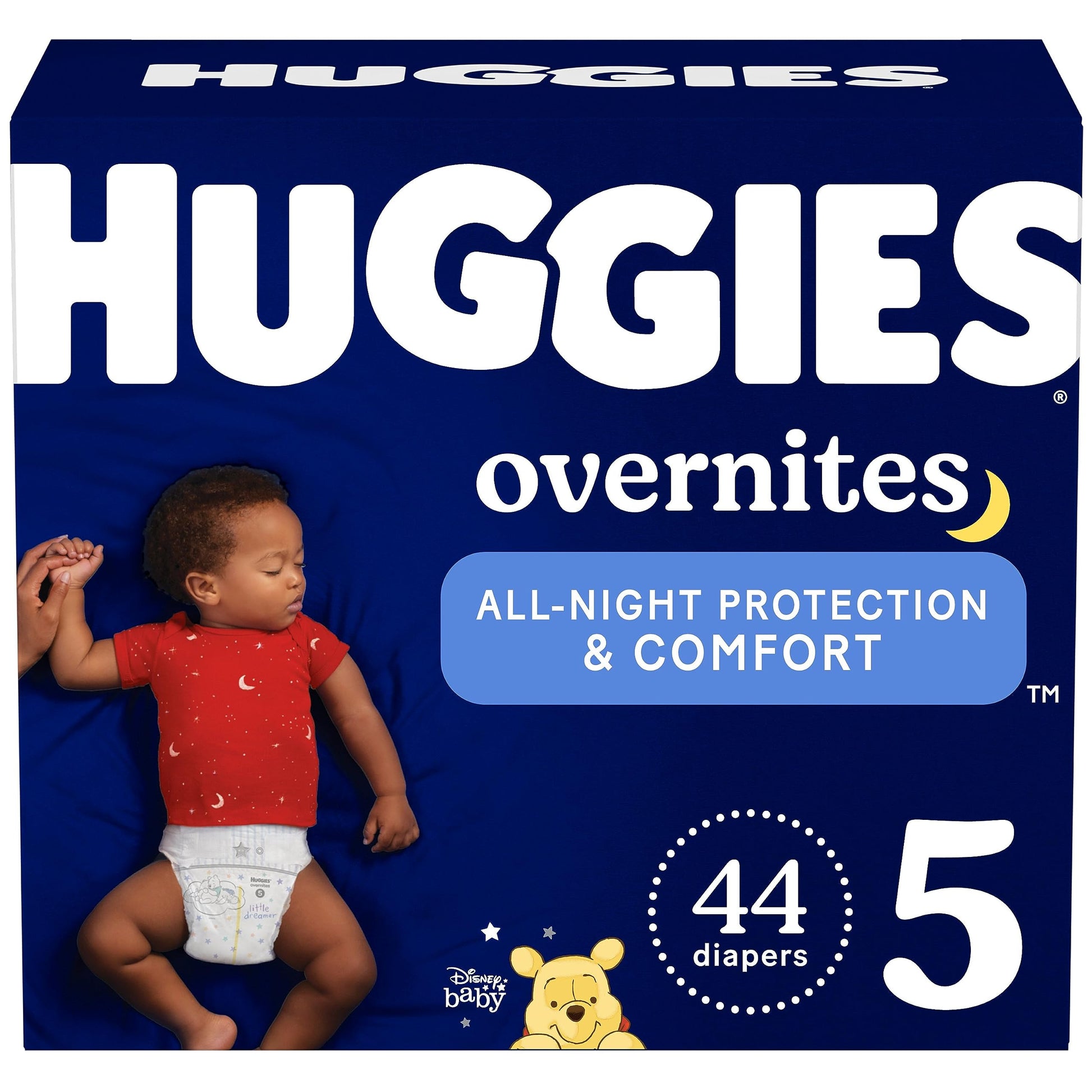 Huggies Size 5 Overnites Baby Diapers: Overnight Diapers, Size 5 (27+ Lbs), 44 Ct