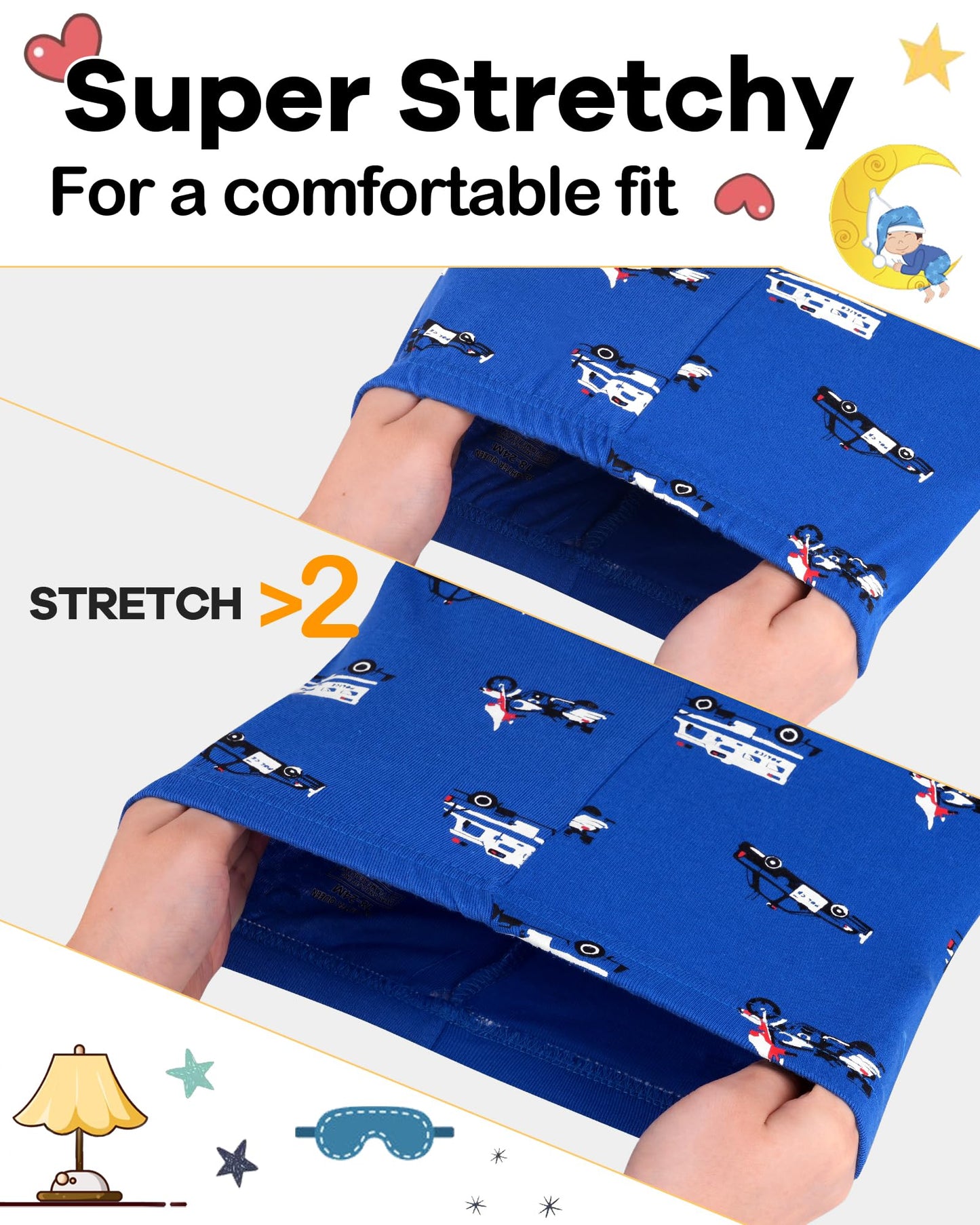 Daughter Queen Boys Pajamas 18-24 Months Summer Pjs Police Pj Sets Baby Toddler Cotton Short Sleeve Jammies Policeman Sleepwear