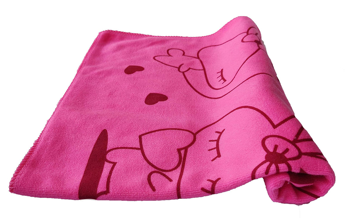 TERI BERI Kids Cotton Washcloth Bath Towel (08 Months, Colour & Prints Vary)