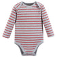 Hudson Baby Unisex Baby Cotton Long-Sleeve Bodysuits, Valentine Truck, 3-6 Months