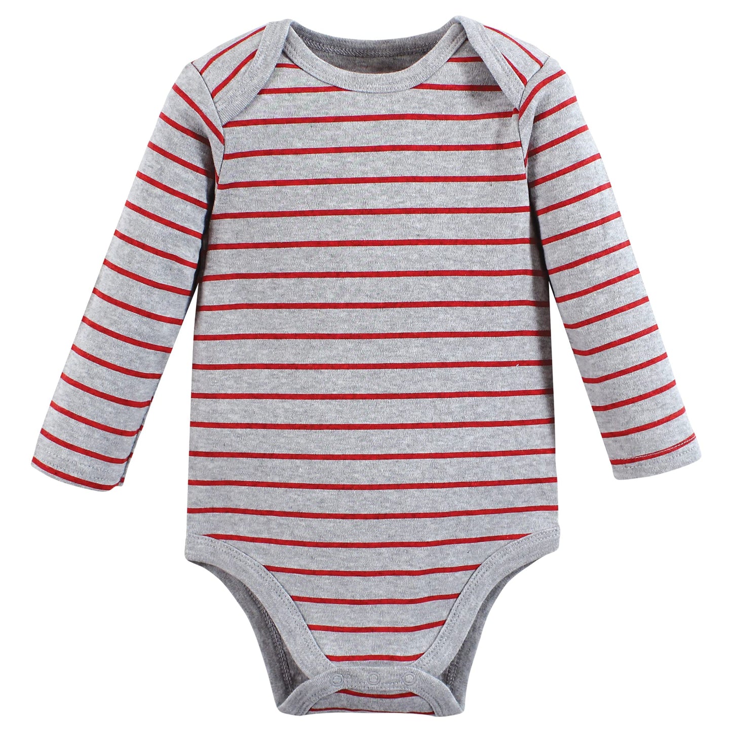 Hudson Baby Unisex Baby Cotton Long-Sleeve Bodysuits, Valentine Truck, 3-6 Months