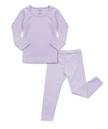 Avauma Baby Boys Girls Pajama Set Kids Toddler Snug Fit Ribbed Sleepwear Pjs For Daily Life Style (Jm/Light Purple(L))